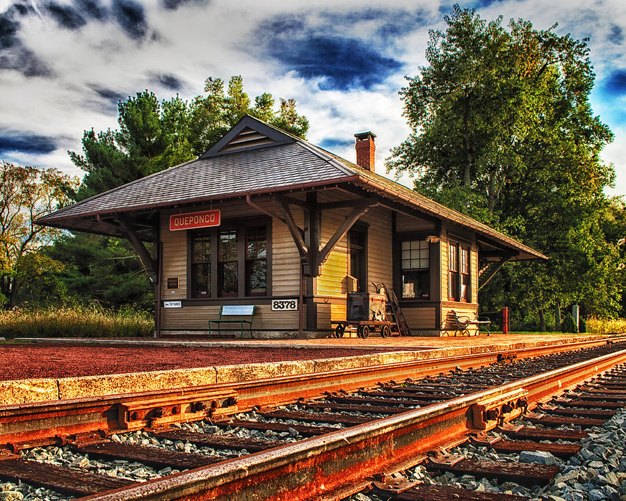 Queponco Railway Station Photograph by Bill Swartwout