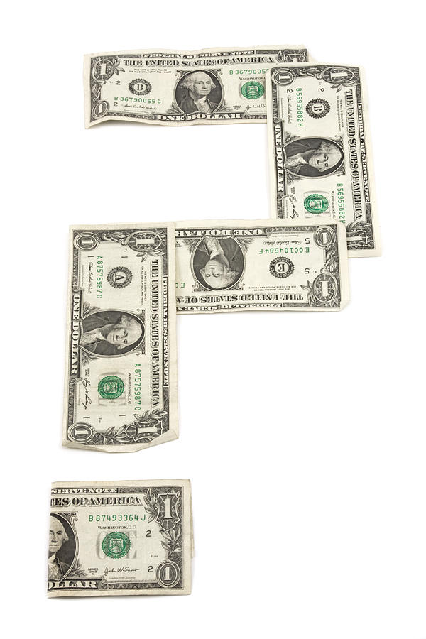 Question Mark of American Money Photograph by Keith Webber Jr