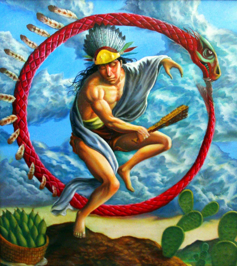 Dragon Painting - Quetzalcoatl by Fernando Reyes