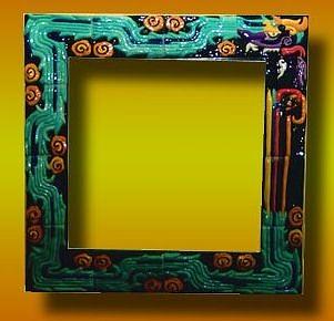 Quetzalcoatl Frame  Ceramic Art by Charles Lucas