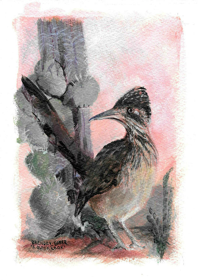 Bird Painting - Quick Look by Brenda L  Baker