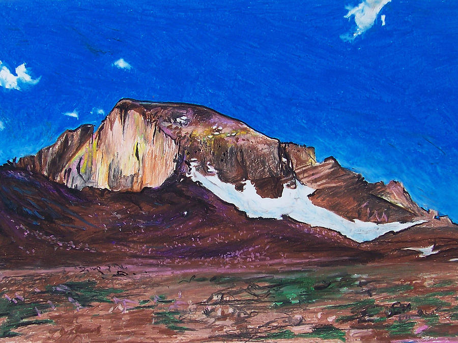 Quick Sketch - Longs Peak 2 Painting by Aaron Spong