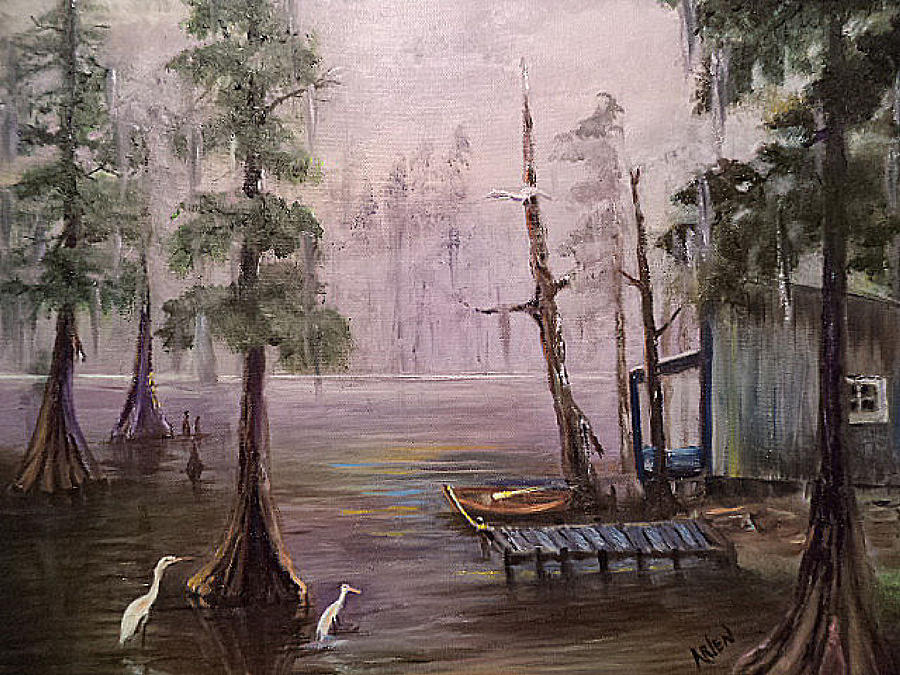 Quiet Bayou Painting by Arlen Avernian - Thorensen