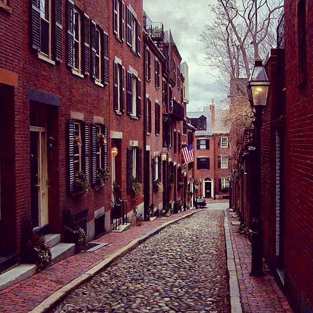 Architecture Photograph - Quiet Boston Street by Jason Fourquet