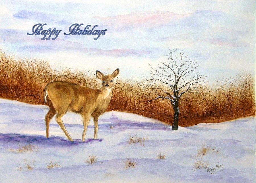 Quiet Browse - Happy Holidays Painting by Peggy King