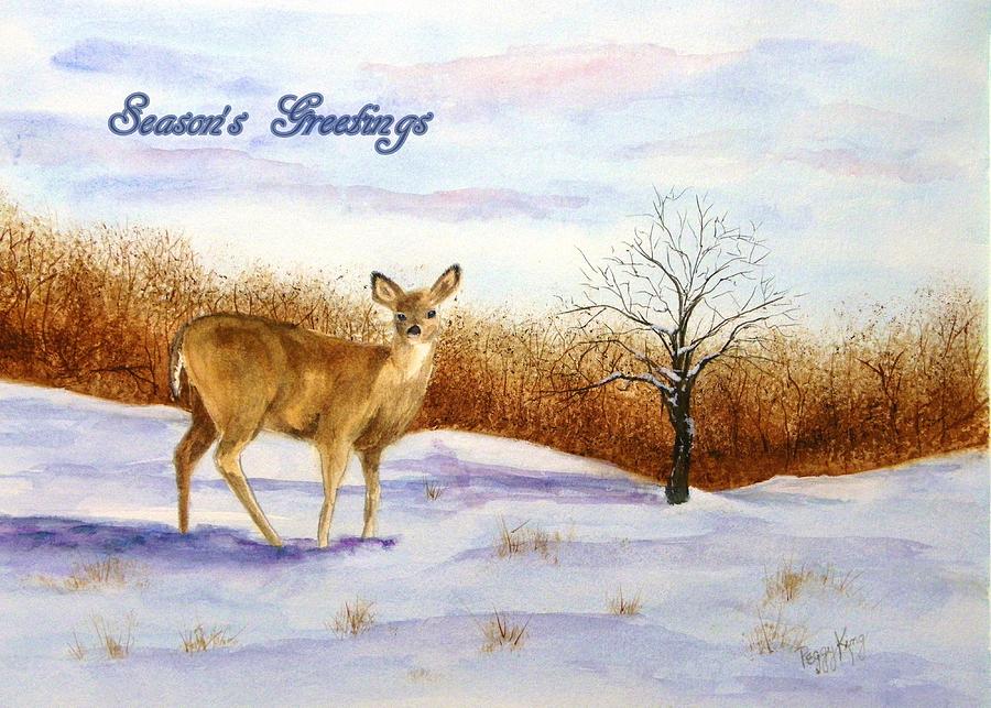 Quiet Browse - Seasons Greetings Painting by Peggy King