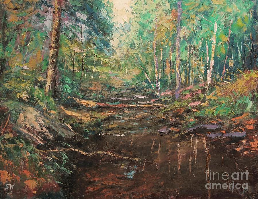 Quiet Creek Painting by Sean Wu