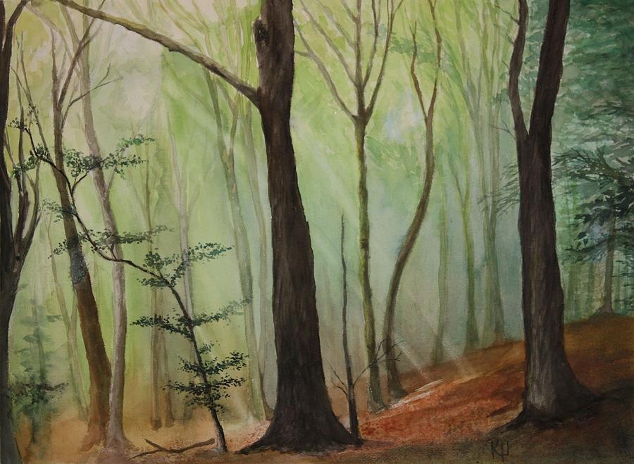 Quiet Forest Painting by Rachel Bochnia