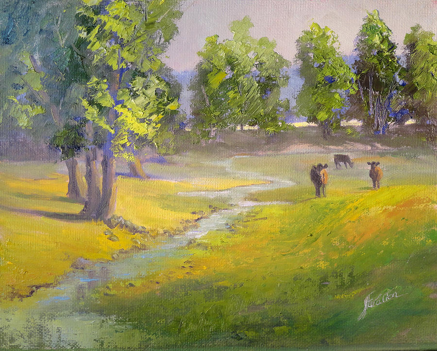 Quiet Pasture Painting by Judy Fischer Walton