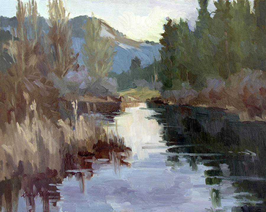 Mountain Painting - Quiet Reflections at Harrys Pond by Diane McClary