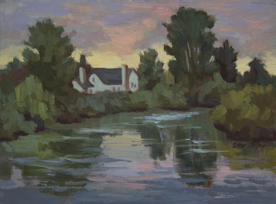 Quiet Reflections Duwamish River Painting by Diane McClary
