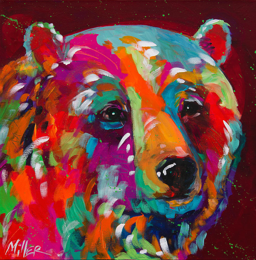 Bear Painting - Quiet Repose by Tracy Miller