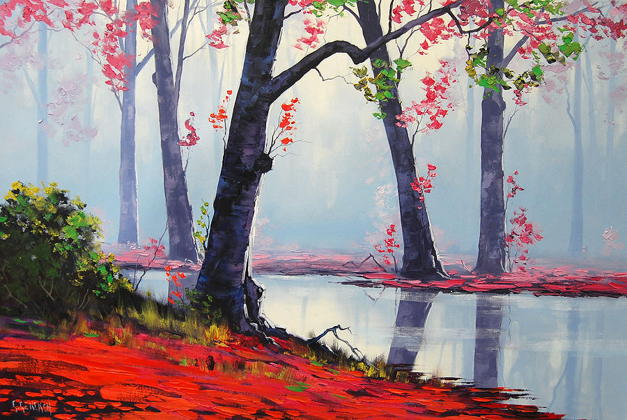 Fall Painting - Quiet stream by Graham Gercken