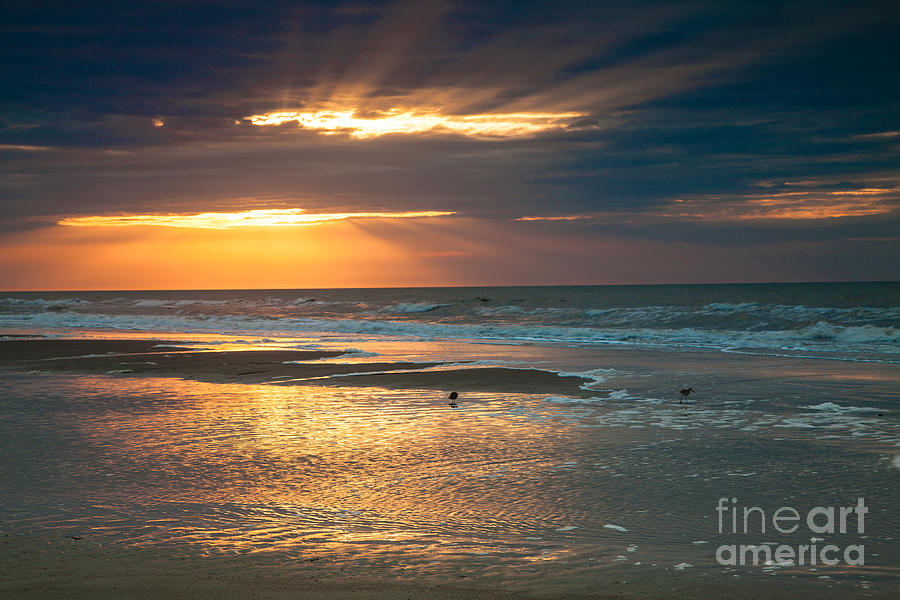 Quiet Sunrise in Folly Beach Photograph by Iris Greenwell