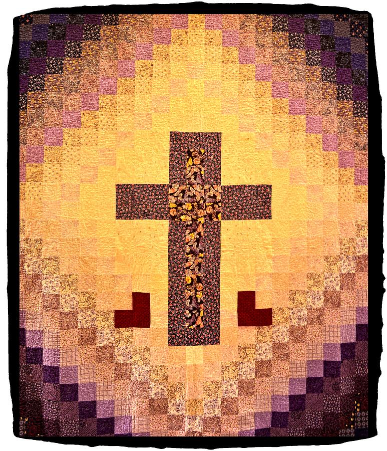 Fabric Photograph - Quilted Cross by Image Takers Photography LLC - Carol Haddon