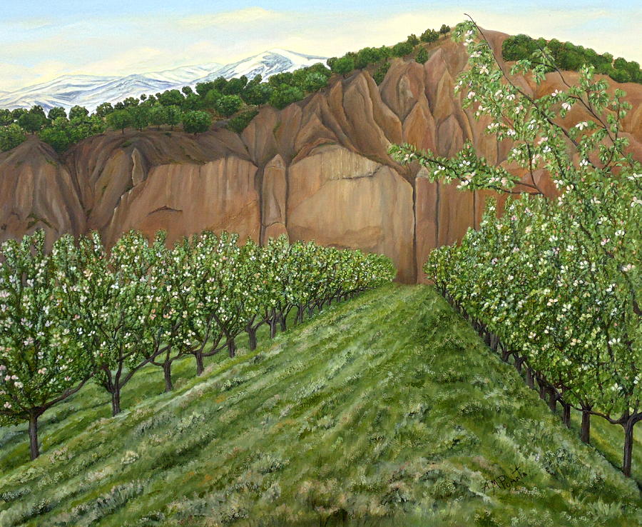 Quince Trees Painting by Angeles M Pomata