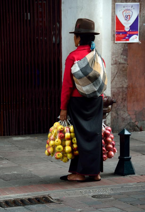 Quito Apple Seller Photograph by Steven Richman