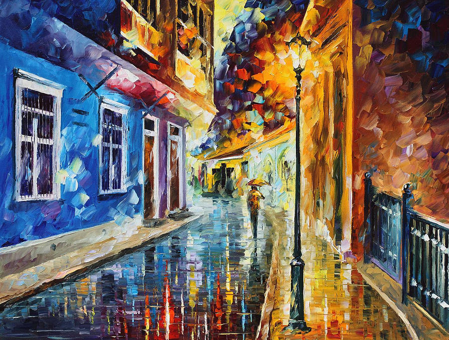 Quito Ecuador Palette Knife Oil Painting On Canvas By Leonid Afremov   Quito Ecuador Palette Knife Oil Painting On Canvas By Leonid Afremov Leonid Afremov 