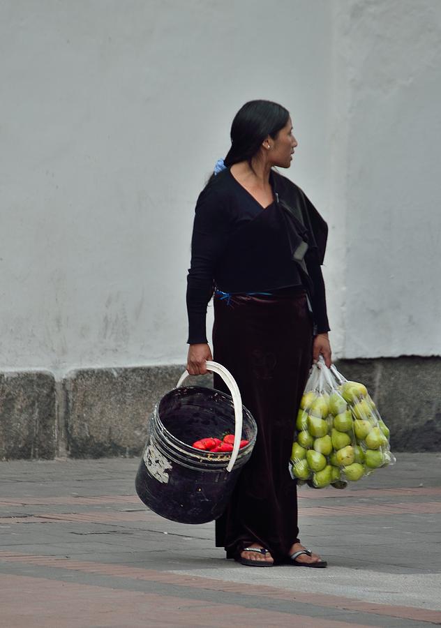 Quito Fruitseller Photograph by Steven Richman
