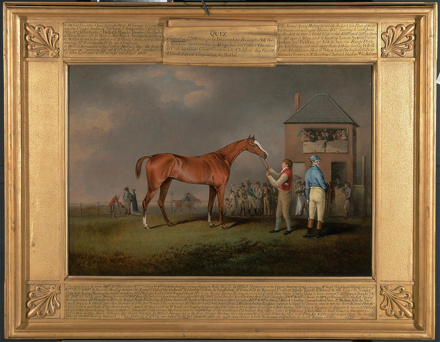 Henry Bernard Chalon Painting - Quiz, After His Last Race At Newmarket Portrait Of `quiz by Litz Collection