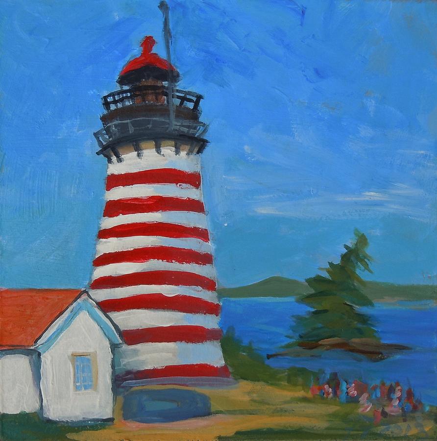 Quoddy Head Light I Painting by Francine Frank