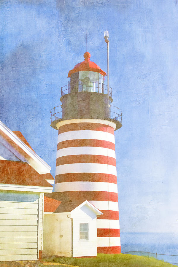 Landscape Photograph - Quoddy Lighthouse Lubec Maine by Carol Leigh