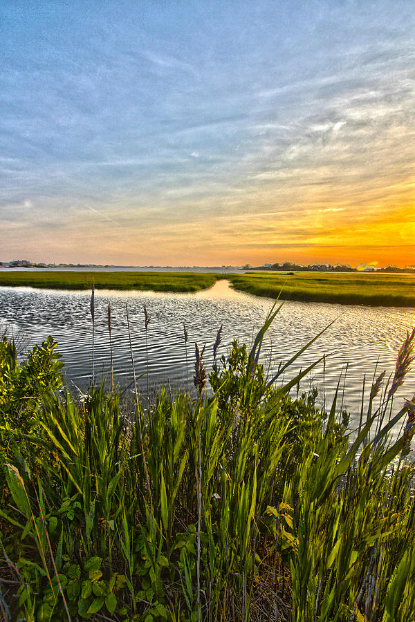 Quogue Wetlands Sunset Photograph by Robert Seifert