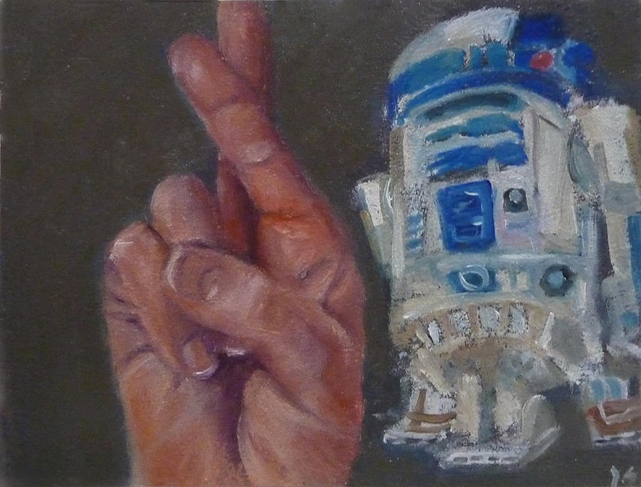 R is for R2D2 Painting by Jessmyne Stephenson