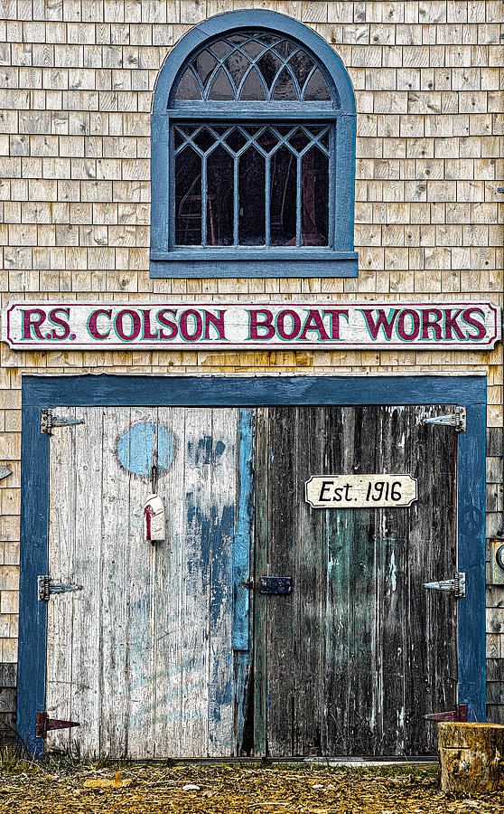 Landmark Photograph - R S Colson Boat Works by Marty Saccone