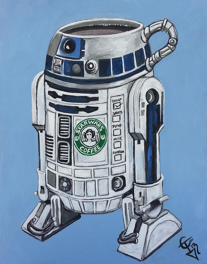 Star Wars Painting - R2decaf by Tom Carlton