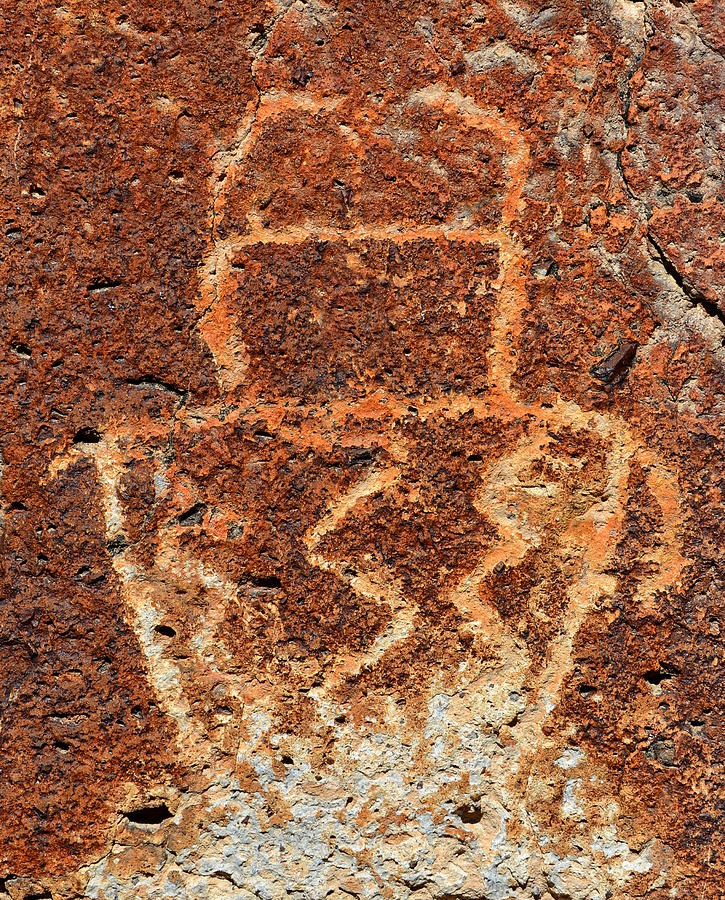 Shaman Photograph - Shaman petroglyph C by David Lee Thompson