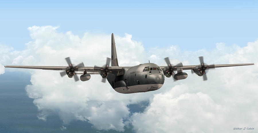 RAAF C-130 Hercules Digital Art by Walter Colvin