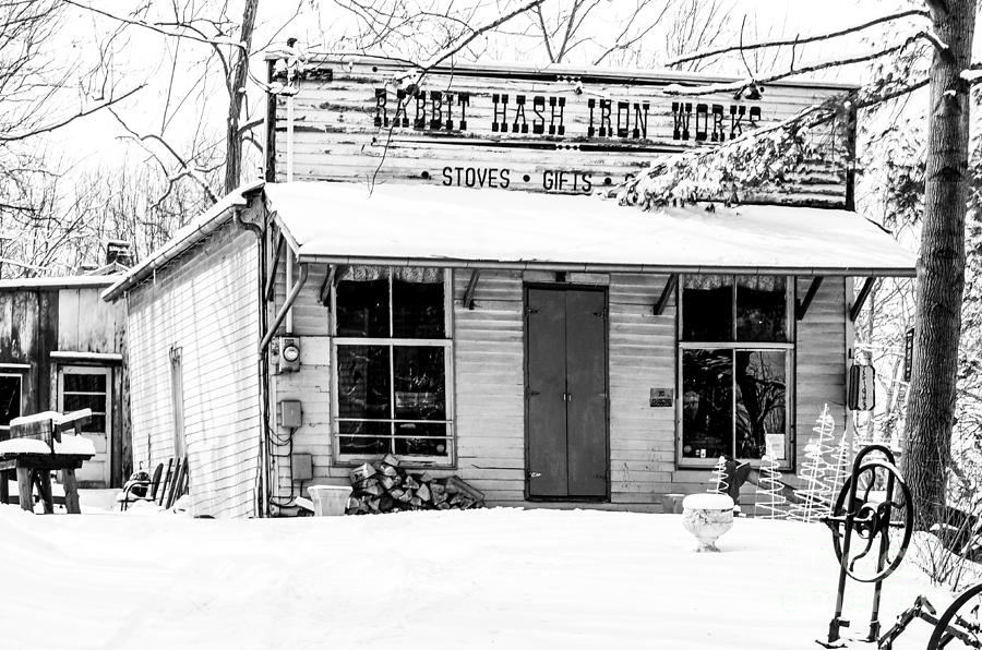 Rabbit Hash Iron Works BW Photograph by Mary Carol Story