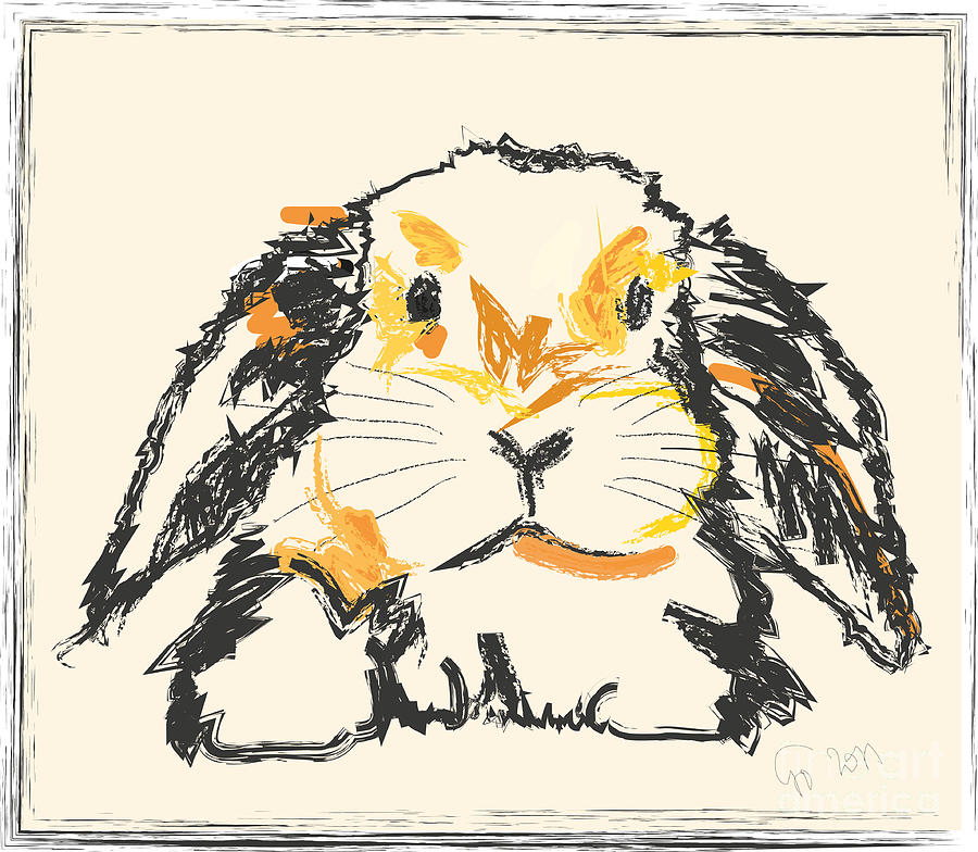 Rabbit Painting - Rabbit Jon by Go Van Kampen