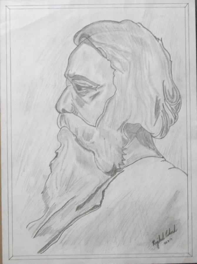 Drawing Rabindranath Tagore Pencil Sketch /Banglar Art-saigonsouth.com.vn