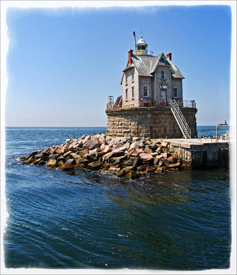Lighthouse Photograph - Race Rock Lighthouse by Alida Thorpe