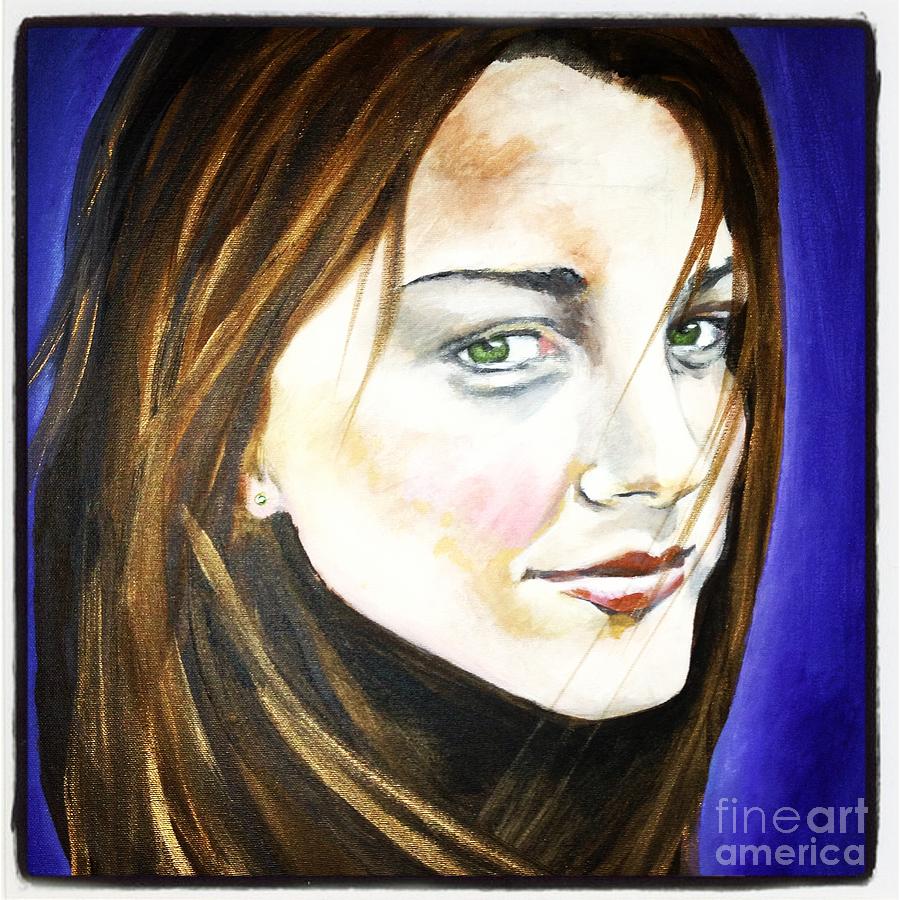Portrait Of A Young Girl Painting - Rachael at 17 by Cathy Visconte
