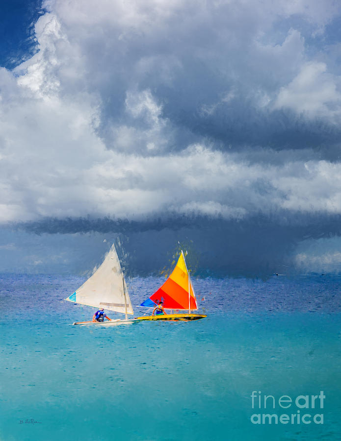 Racing A Caribbean Storm Photograph