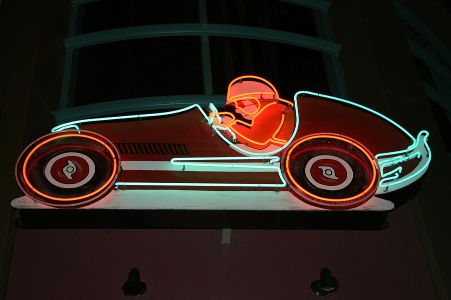 Racing Car Neon Photograph by Douglas Miller
