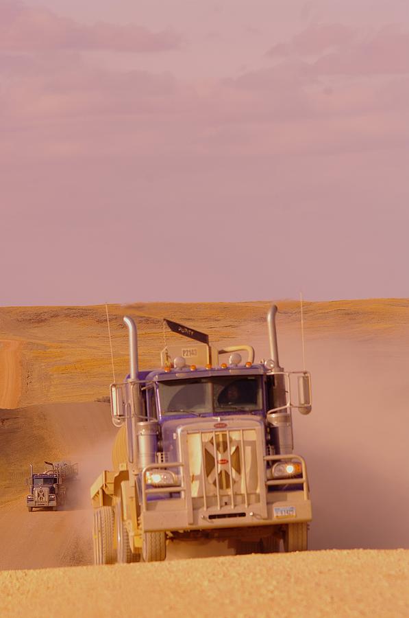 Truck Photograph - Racing In The Oil Patch by Jeff Swan