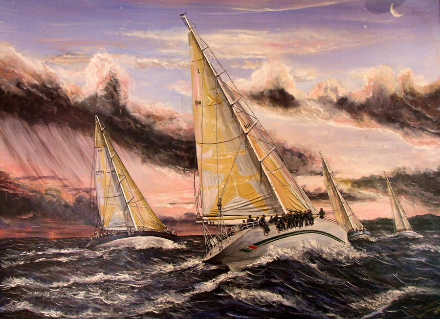 Racing The Storm Painting by Mackenzie Moulton