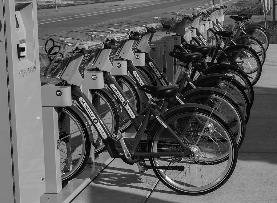 Rack of Bicycles Nashville Photograph by Robert Hebert