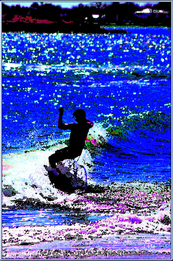 Rad Skimboarder Photograph by DigiArt Diaries by Vicky B Fuller