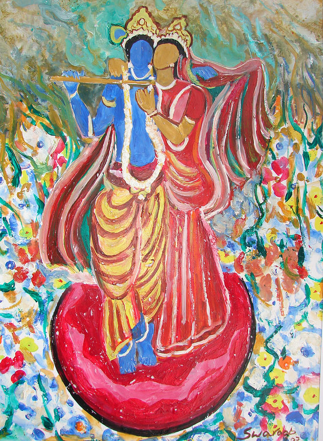 Radha And Krishna Painting by Anand Swaroop Manchiraju