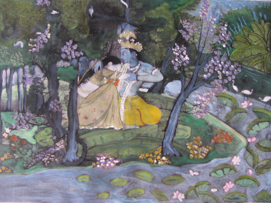 Radha Painting - Radha and Krishna by Vikram Singh