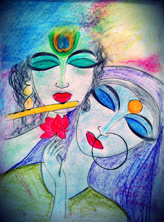 ArtStation - Radha & Krishn Pencil Sketch 2022.... #radhakrishnaserial  #radhakrishnalove #radhakrishna