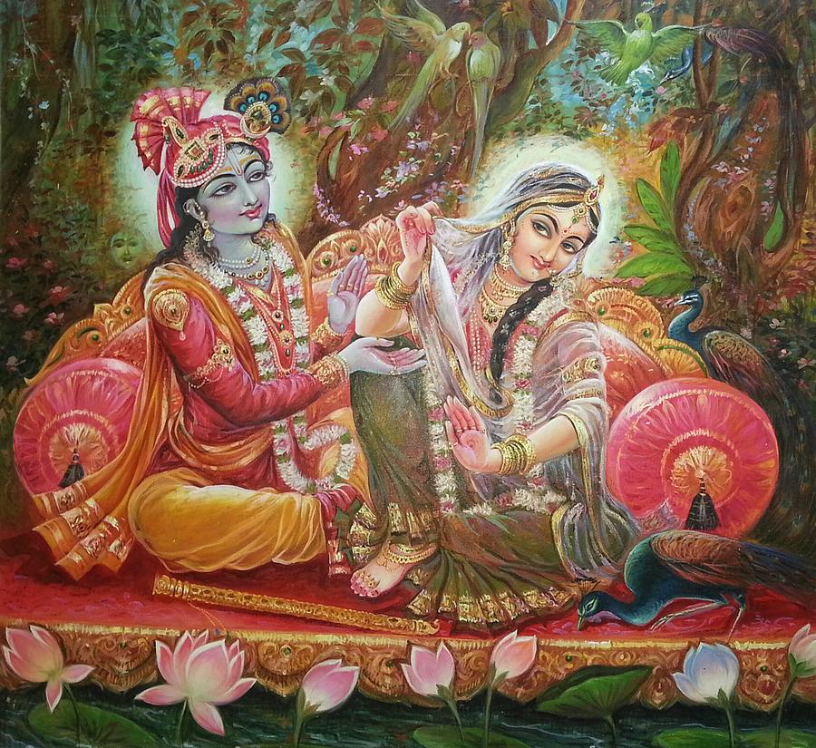 Cool Painting - Radha Krishna by Mayur Sharma