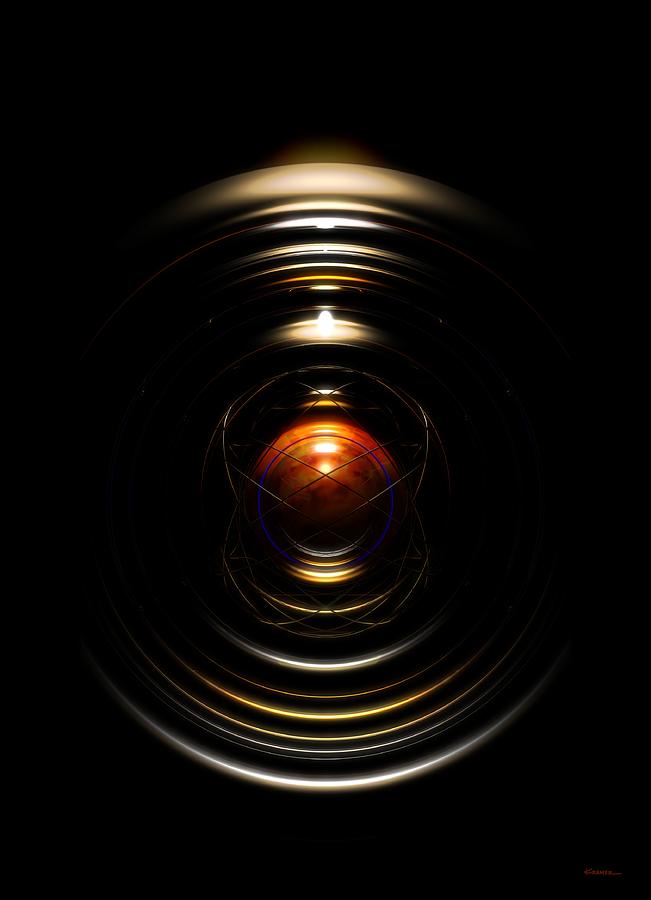 Abstract Digital Art - Radial Cage by James Kramer