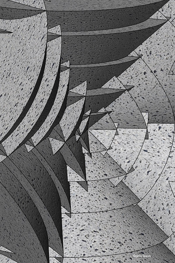 Radial Edges - Concrete Digital Art by Stephen Younts