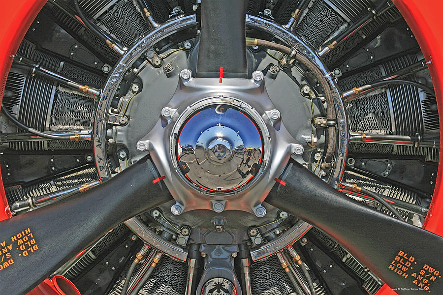 Radial Engine with a ThreeBladed Propeller Photograph by John Gaffney